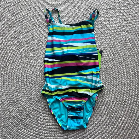 Speedo One Piece Prolt Volt Back Printed Sz 28/Small - Picture 5 of 8